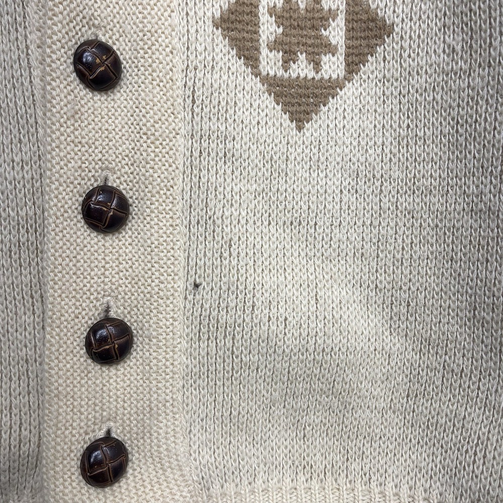 Vintage Pendleton Sweater Mens Small Aztec Cardigan 100% Virgin Wool Original - Picture 4 of 14